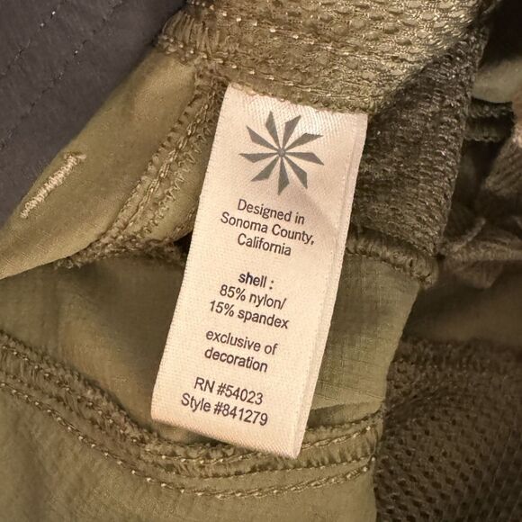 Athleta Womens Cropped Low Rise Cargo Pants Nylon Green 2 bv - Picture 8 of 9